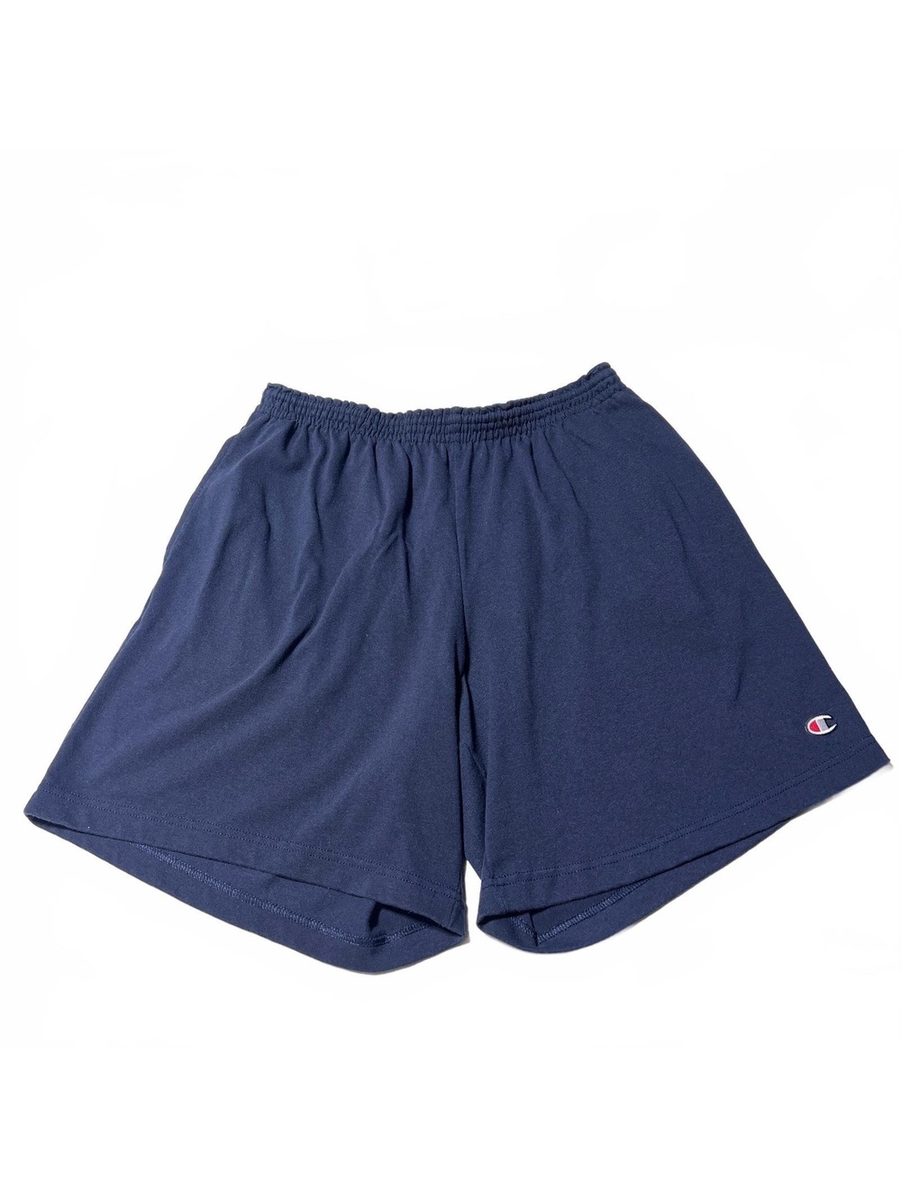Champion Men’s XL Jersey Sweat Shorts Pockets Drawstring Navy Blue